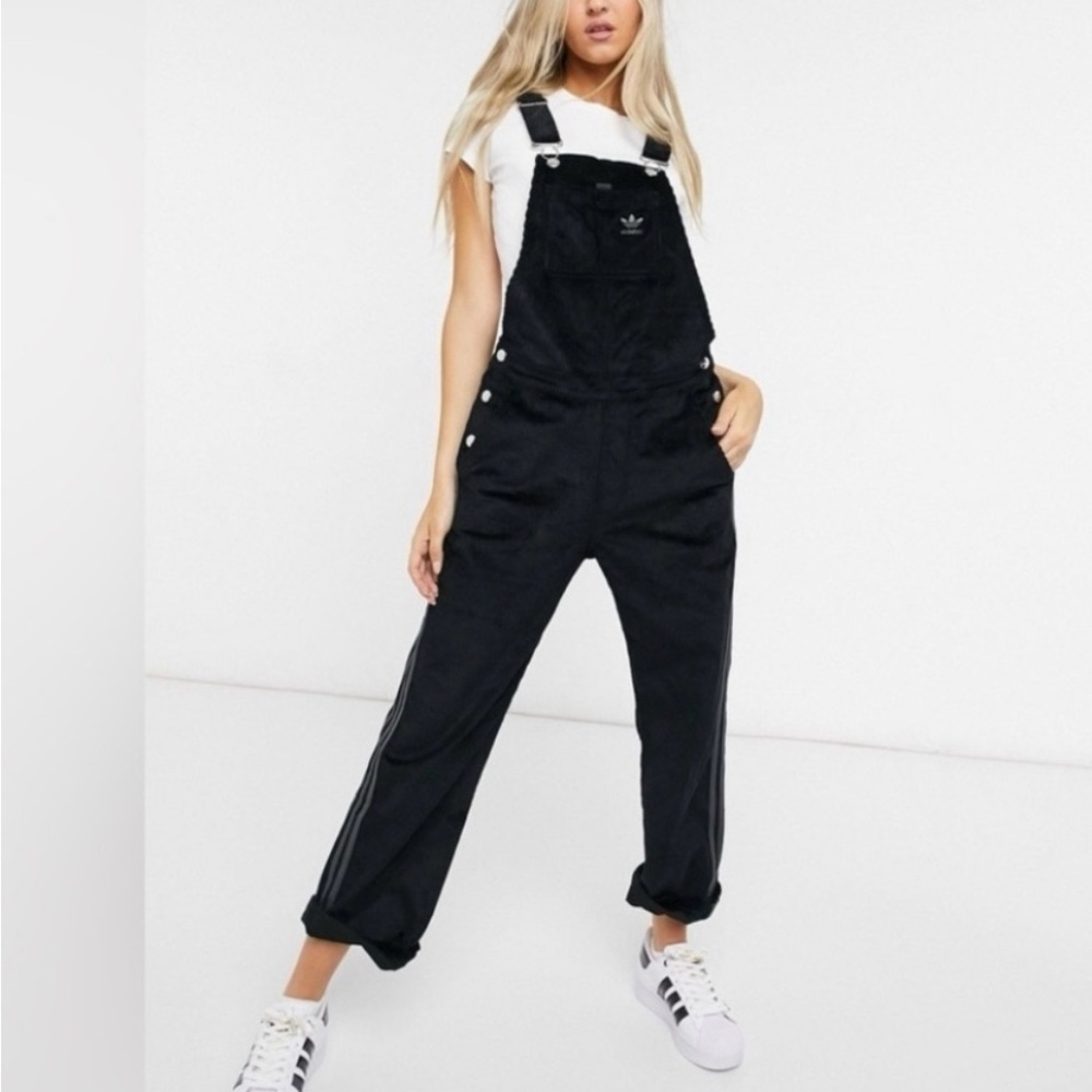 Adidas Black Denim Overalls